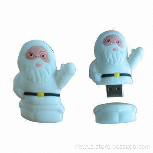 8GB White Santa Clau-shaped USB Disk